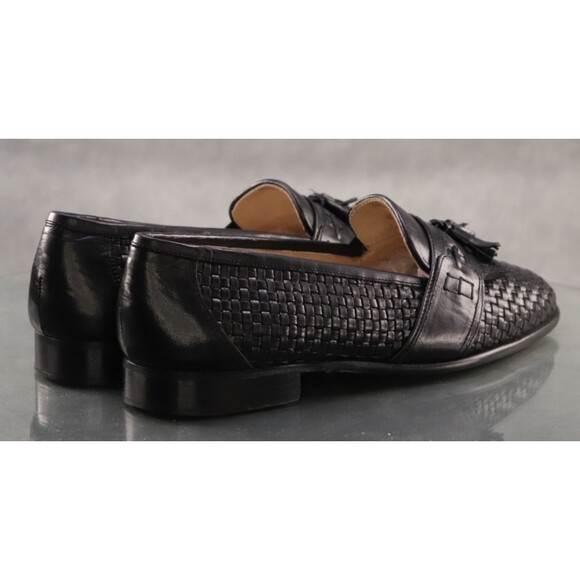 Brass Boot Men\'s Woven Tassel Loafer Shoes Size 10.5 M Leather Made In Italy main image 5